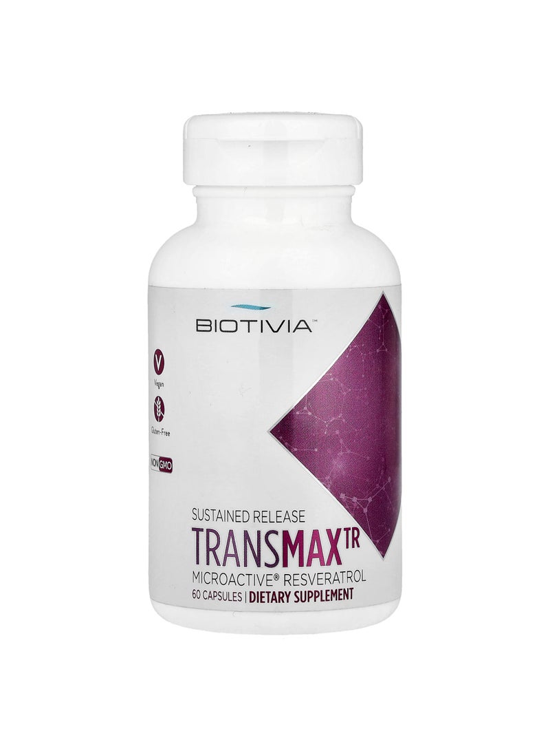 TransmaxTR, MicroActive® Resveratrol, 60 Capsules (500 mg per Capsule)